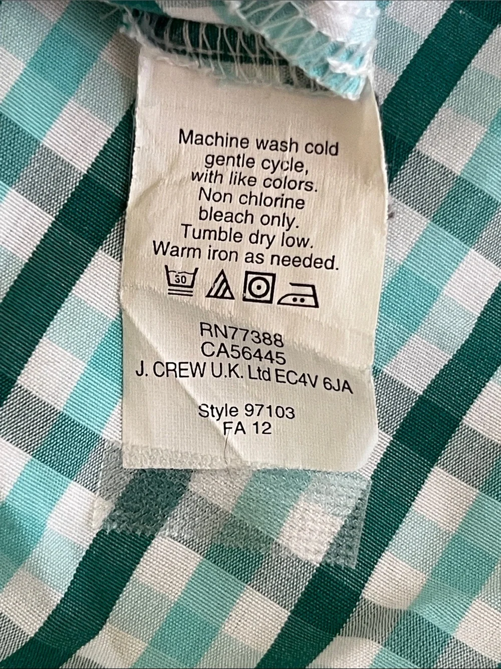 Thomas Mason for J.Crew women's button-up shirt in 100% cotton sz Small Slim